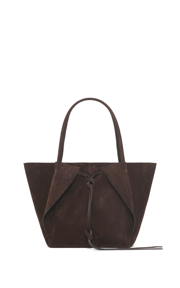 gabriela hearst Marija Tote Bag in Dark Brown Suede