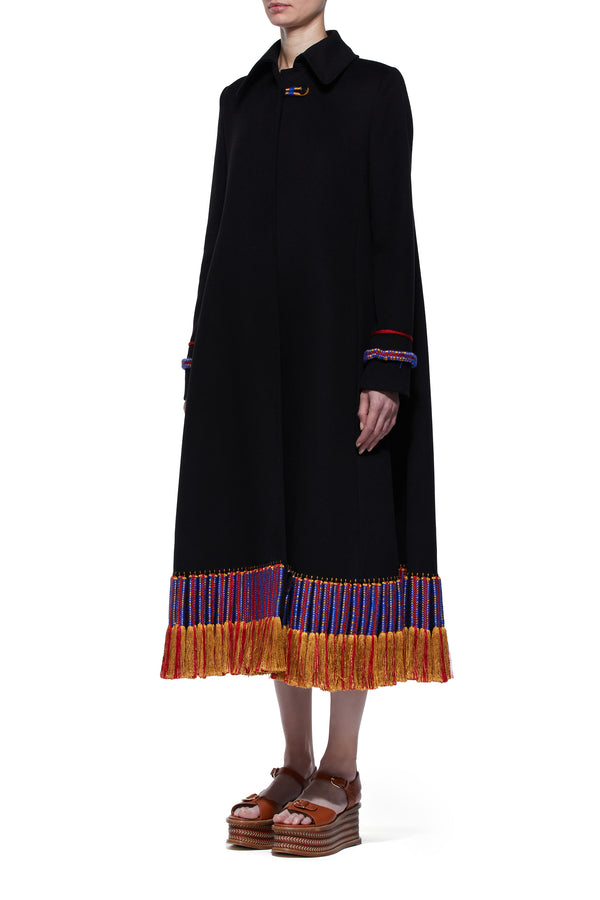 Gabriela Hearst Matrona Coat In Black Lightweight Cashmere