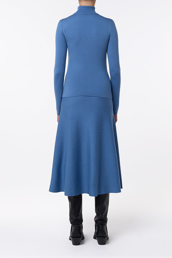 Gabriela Hearst May Knit Turtleneck In Sky Merino Wool Cashmere
