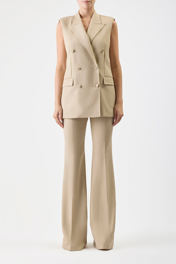 Gabriela Hearst Mayte Vest In Khaki Sportswear Wool
