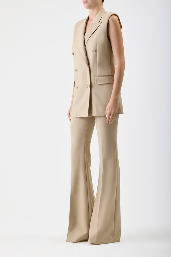 Gabriela Hearst Mayte Vest In Khaki Sportswear Wool