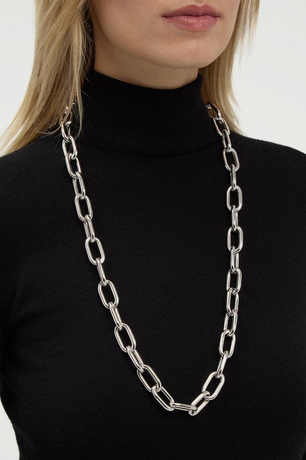 Gabriela Hearst Medium Link Necklace In 18K White Gold (Classic Links)