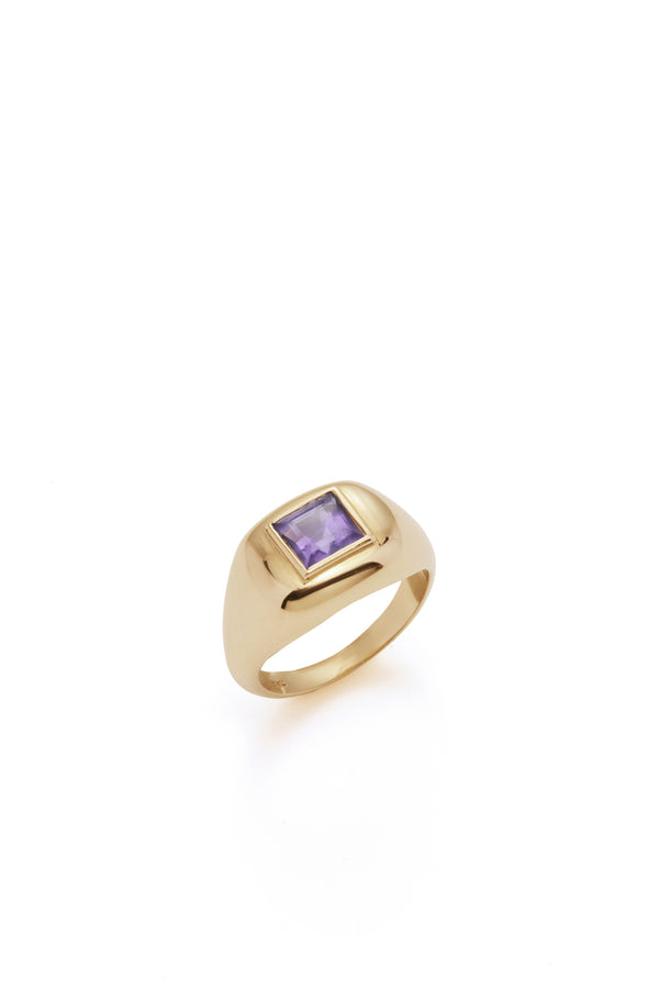 gabriela hearst Medium Ring in 18K Yellow Gold & Amethyst Stone