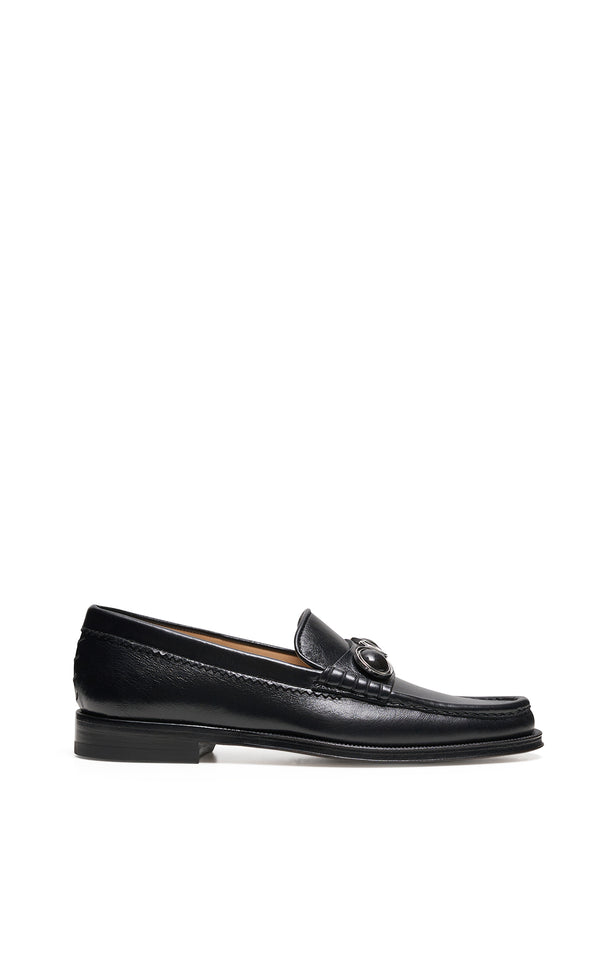 gabriela hearst Melchora Stone Loafer in Black Leather