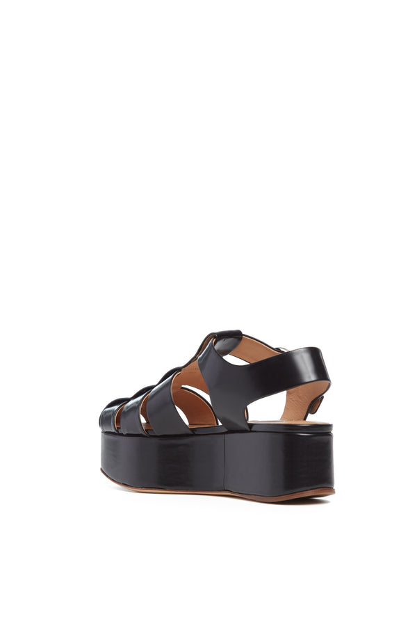 Gabriela Hearst Mila Platform Sandal In Black Leather