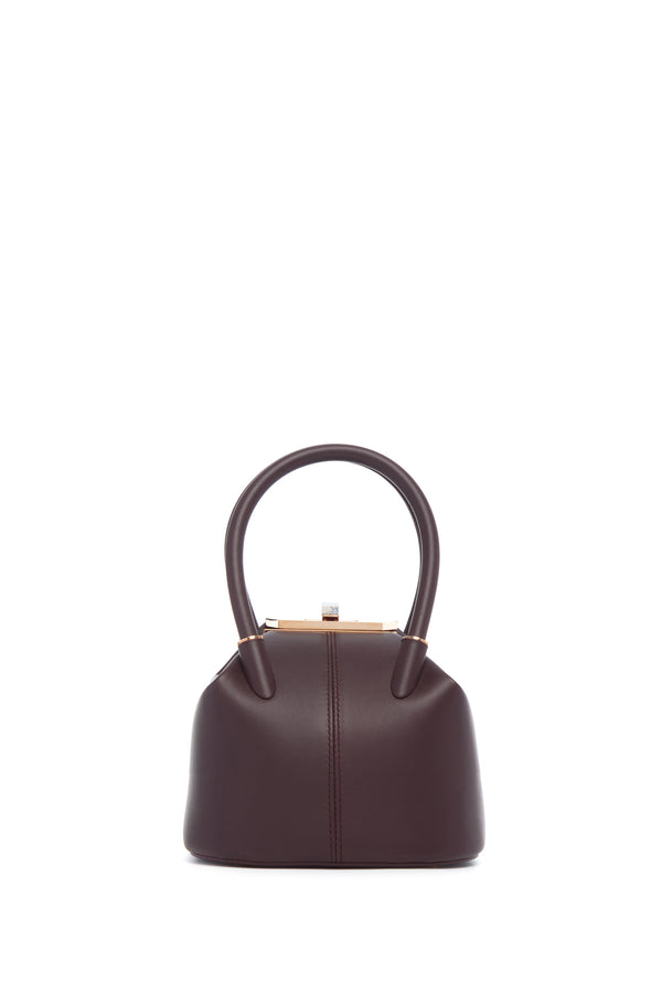 Gabriela Hearst Mini Baez Bag In Bordeaux Nappa Leather