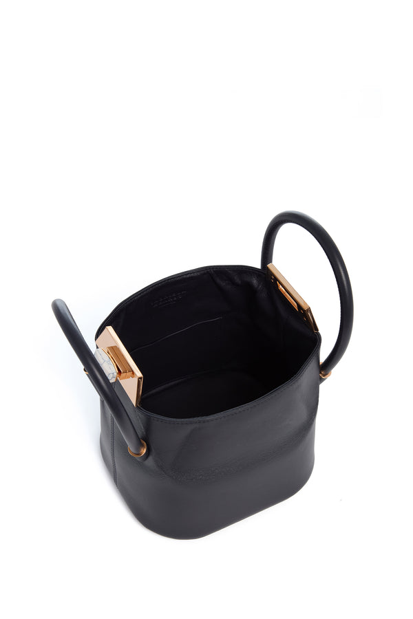 Gabriela Hearst Mini Baez Bag In Navy Nappa Leather