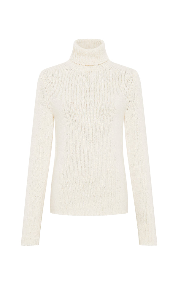 gabriela hearst Nelle Knit Turtleneck in Ivory Cashmere