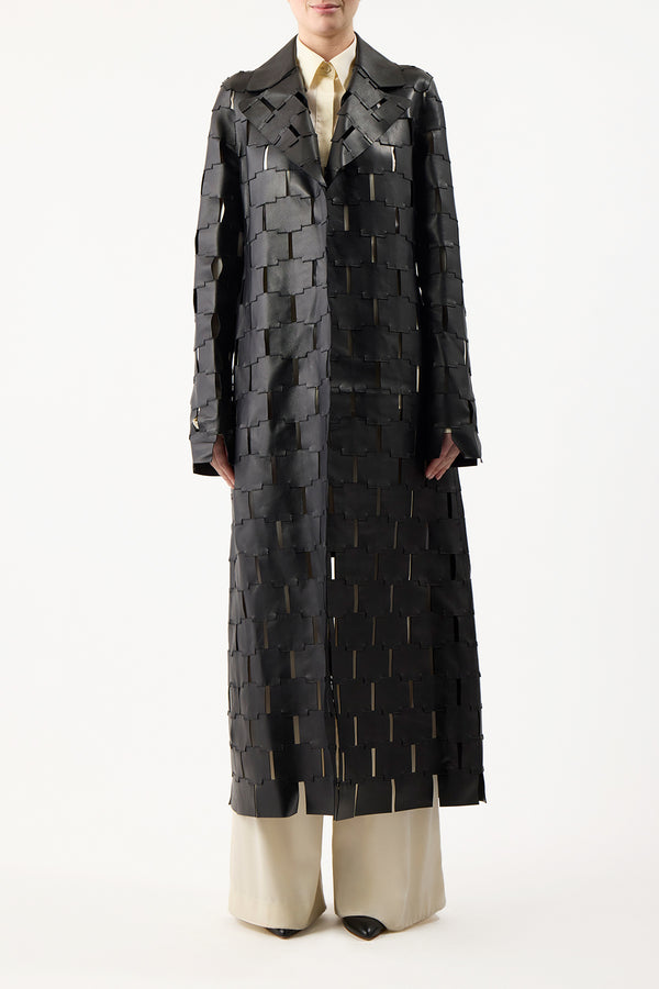 Gabriela Hearst Nesbitt Coat In Black Nappa Leather