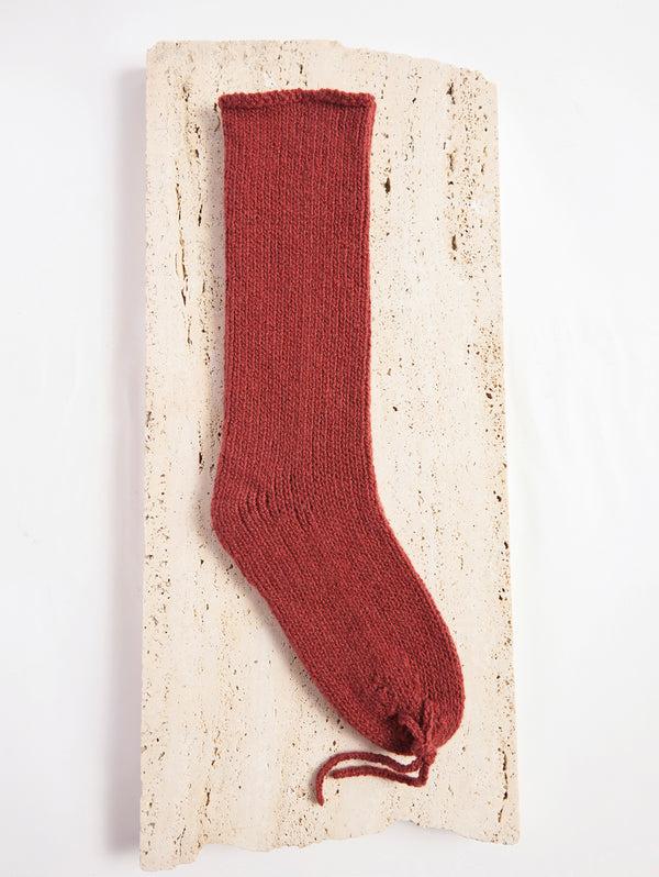 Gabriela Hearst Nikola Knit Socks In Burnt Sienna Cashmere