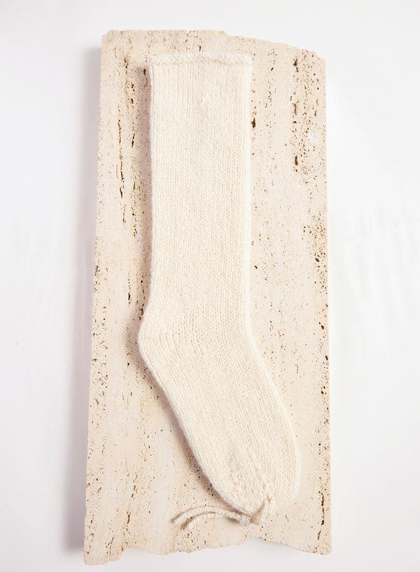 Gabriela Hearst Nikola Knit Socks In Ivory Cashmere