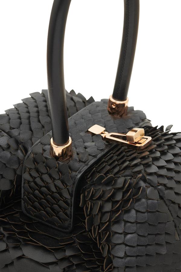 Gabriela Hearst Nina Bag In Black Leather Snake Scales