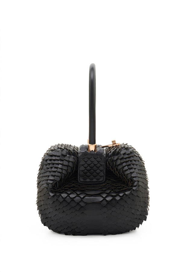 Gabriela Hearst Nina Bag In Black Leather Snake Scales