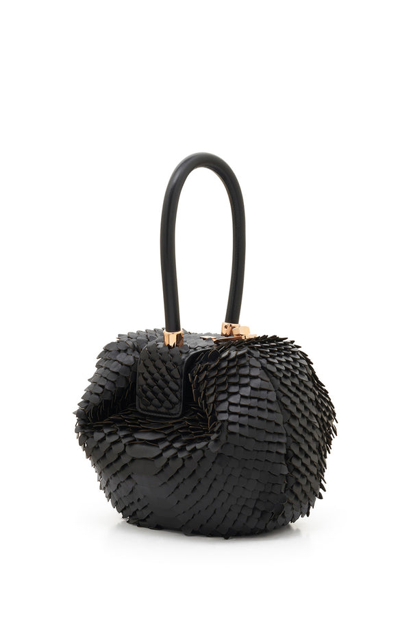 gabriela hearst Nina Bag in Black Leather Snake Scales