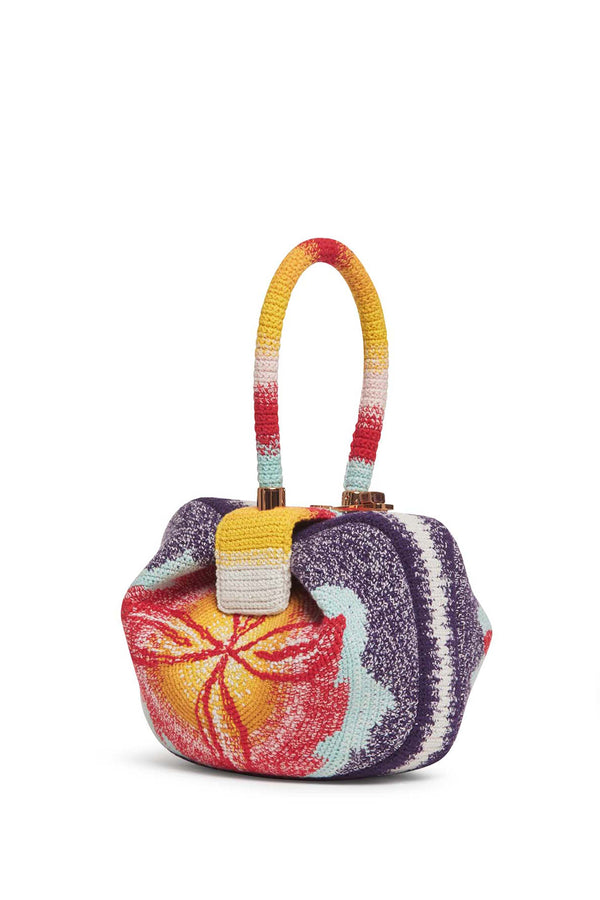 gabriela hearst Nina Bag in Blue Red & Orange Crochet