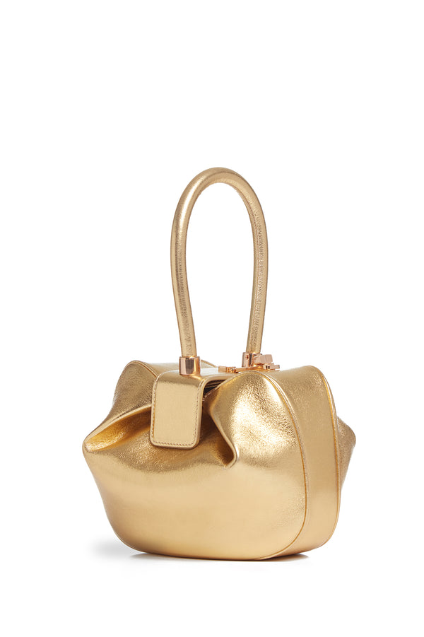 gabriela hearst Nina Bag in Gold Metallic Nappa Leather