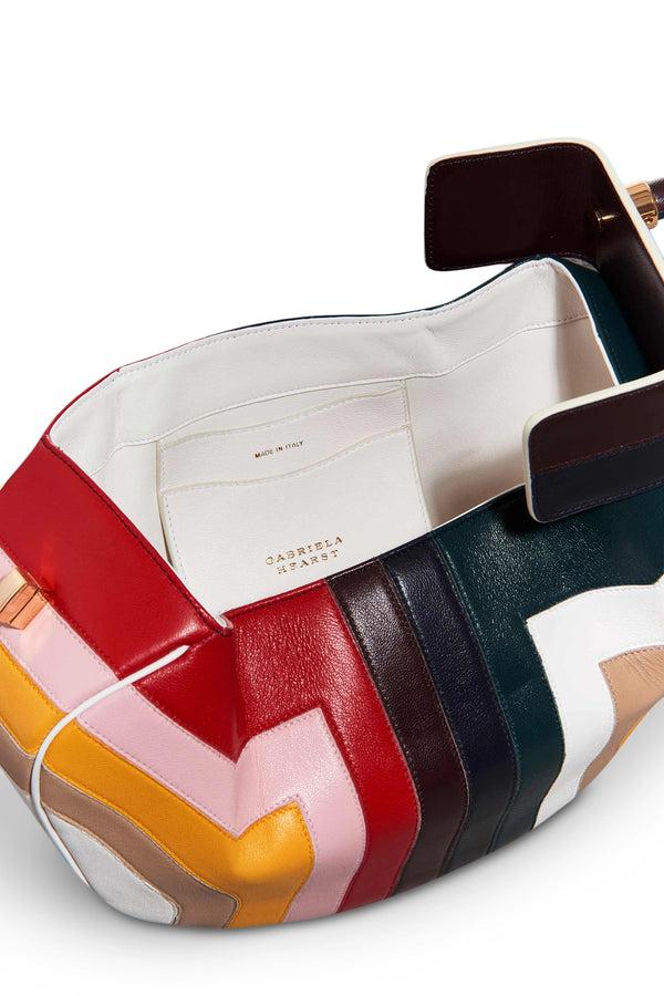 Gabriela Hearst Nina Bag In Multi Stripes Nappa Leather