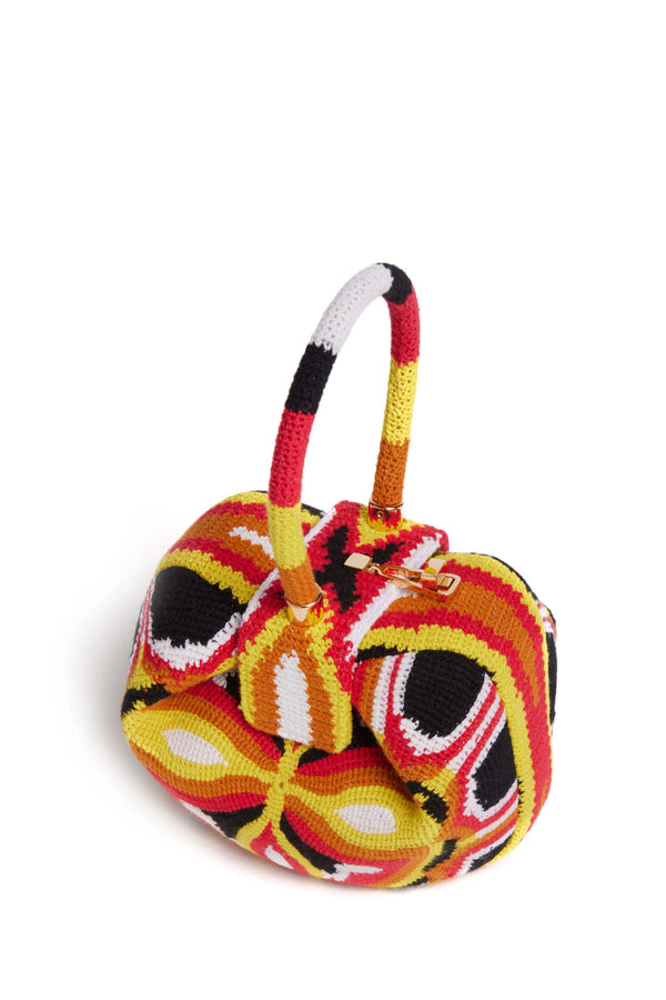 Gabriela Hearst Nina Bag In Red Yellow & Black Crochet
