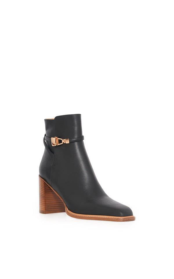 Gabriela Hearst Nina Clasp Ankle Boot In Black Leather