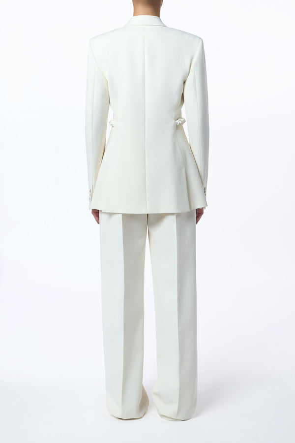 Gabriela Hearst Norman Wide-Leg Pant In Ivory Recycled Virgin Wool