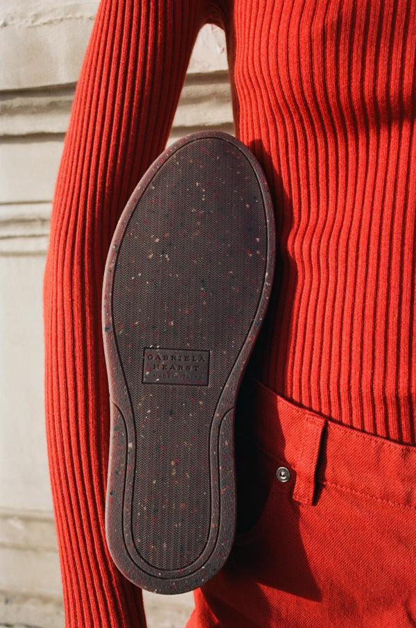 Gabriela Hearst Ohio Slip-on Sneaker In Antelope Orange Nubuck