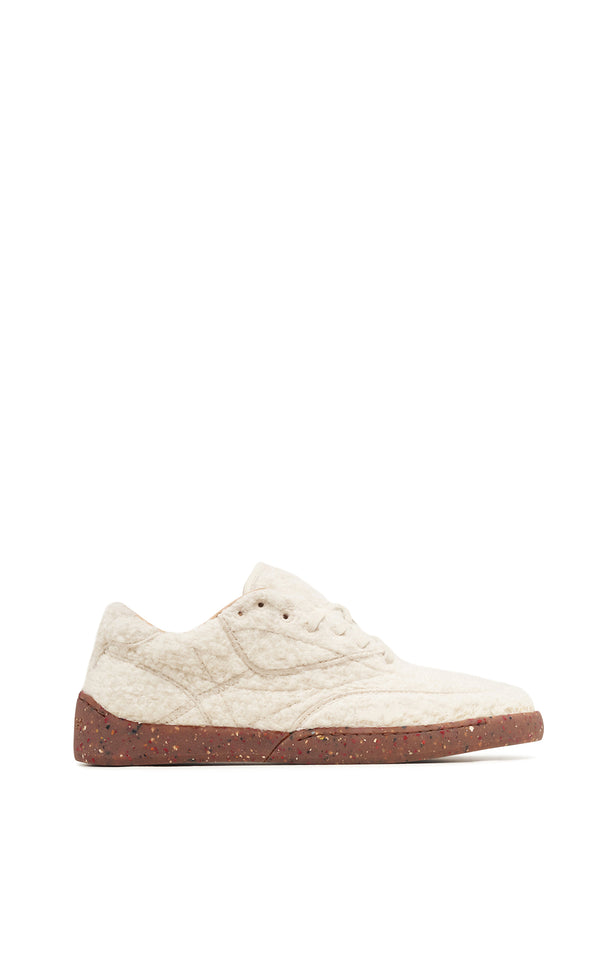gabriela hearst Ohio Slip-on Sneaker in Ivory Cashmere Boucle