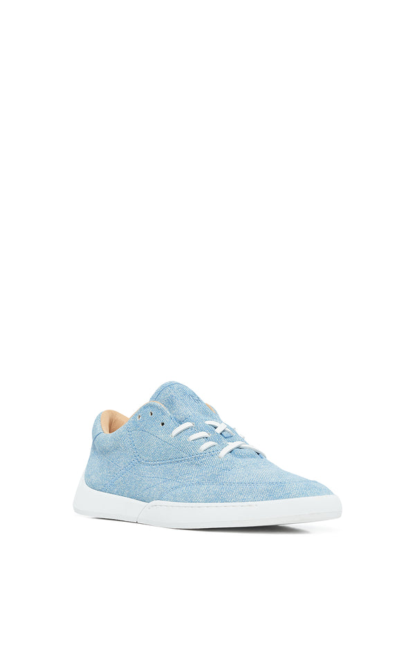 Gabriela Hearst Ohio Slip-on Sneaker In Light Blue Suede Denim