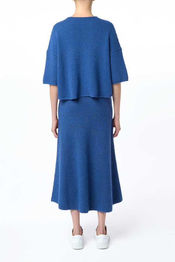 Gabriela Hearst Ostara Knit Maxi Skirt In Dark Blue Denim Cashmere