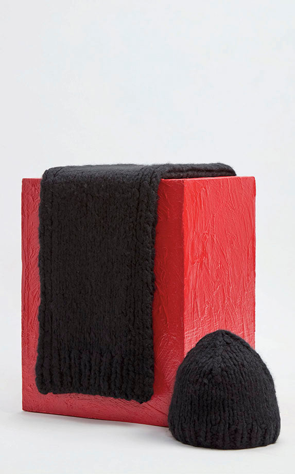 Gabriela Hearst Pacino Knit Hat In Black Welfat Cashmere