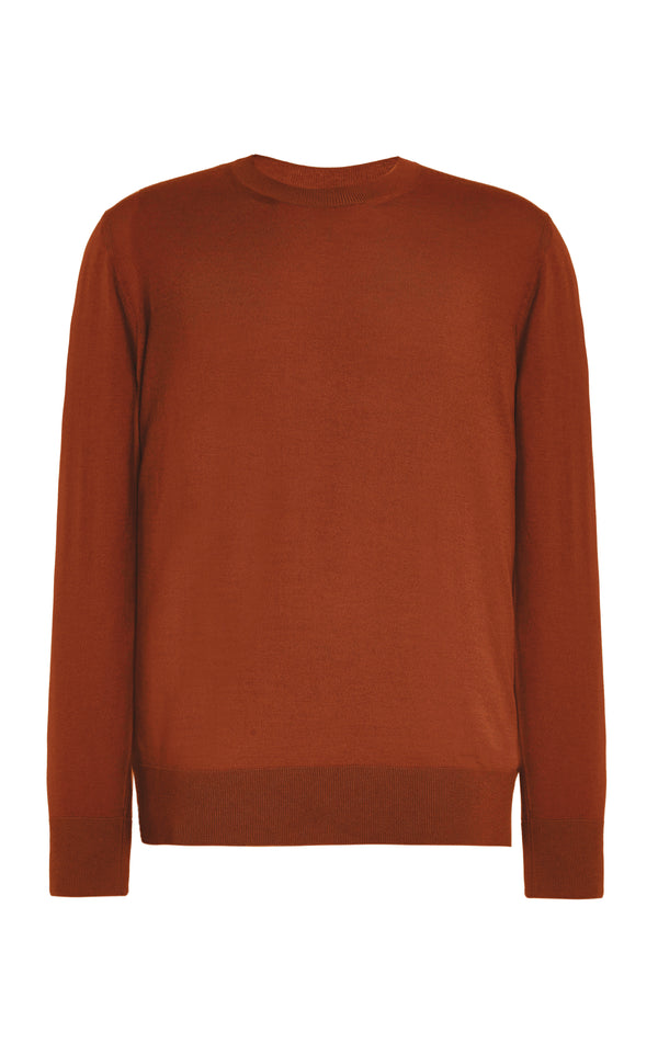 gabriela hearst Palco Knit Crewneck in Copper Merino Wool