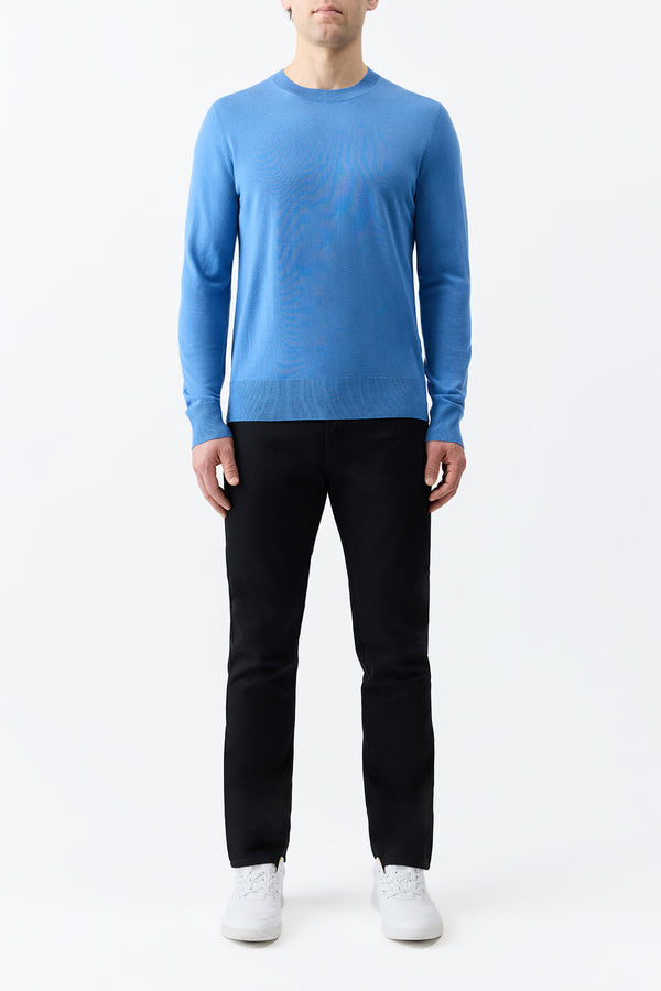 Gabriela Hearst Palco Knit Crewneck In Sky Merino Wool