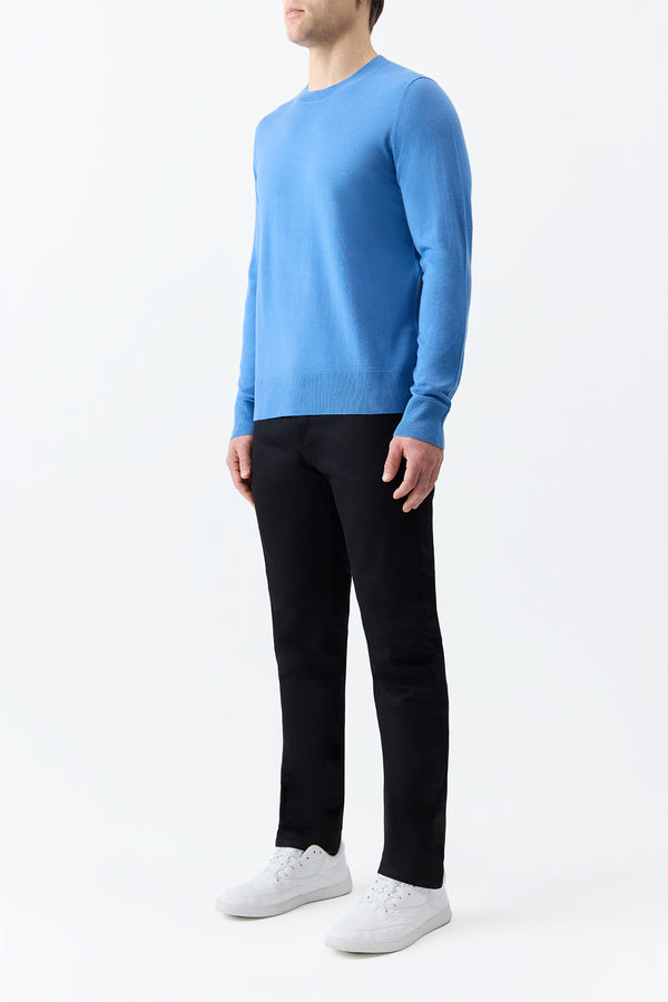 Gabriela Hearst Palco Knit Crewneck In Sky Merino Wool