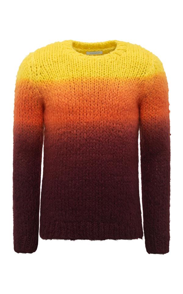 gabriela hearst Pallas Knit Sweater in Dip Dye Sunrise Welfat Cashmere