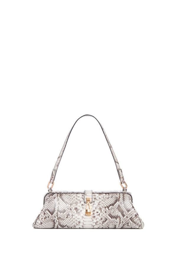 Gabriela Hearst Paola Clutch In Black & White Inversa™ Snakeskin