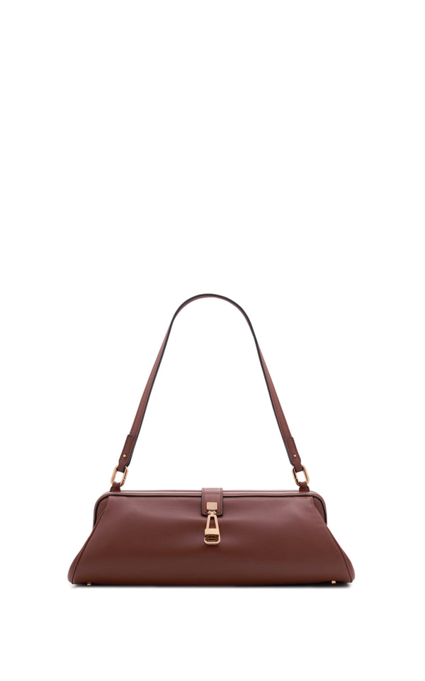 Gabriela Hearst Paola Clutch In Cognac Nappa Leather