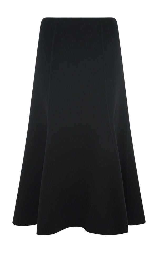 gabriela hearst Patterson Midi Skirt in Black Double-Face Recycled Cashmere gabriela hearst Patterson Midi Skirt in Black Double-Face Recycled Cashmere