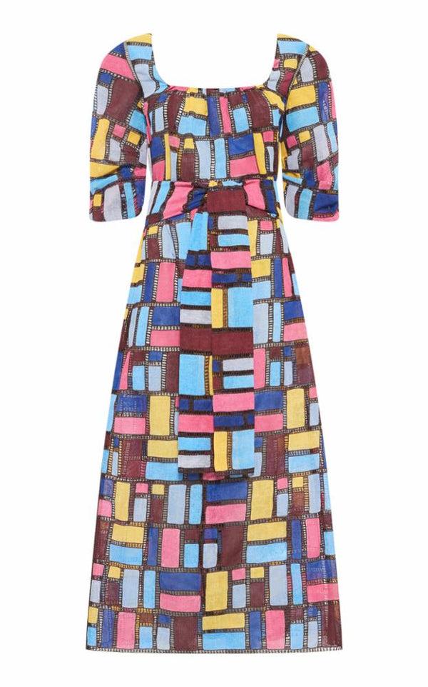gabriela hearst Payden Dress in Aurora Multi Printed Silk