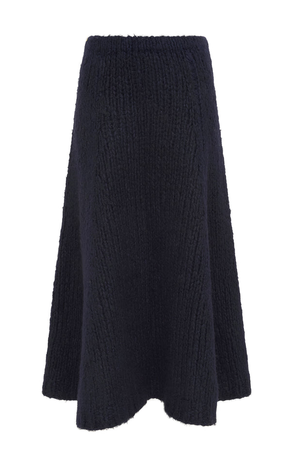 gabriela hearst Peres Knit Midi Skirt in Dip Dye Sky Blue Welfat Cashmere