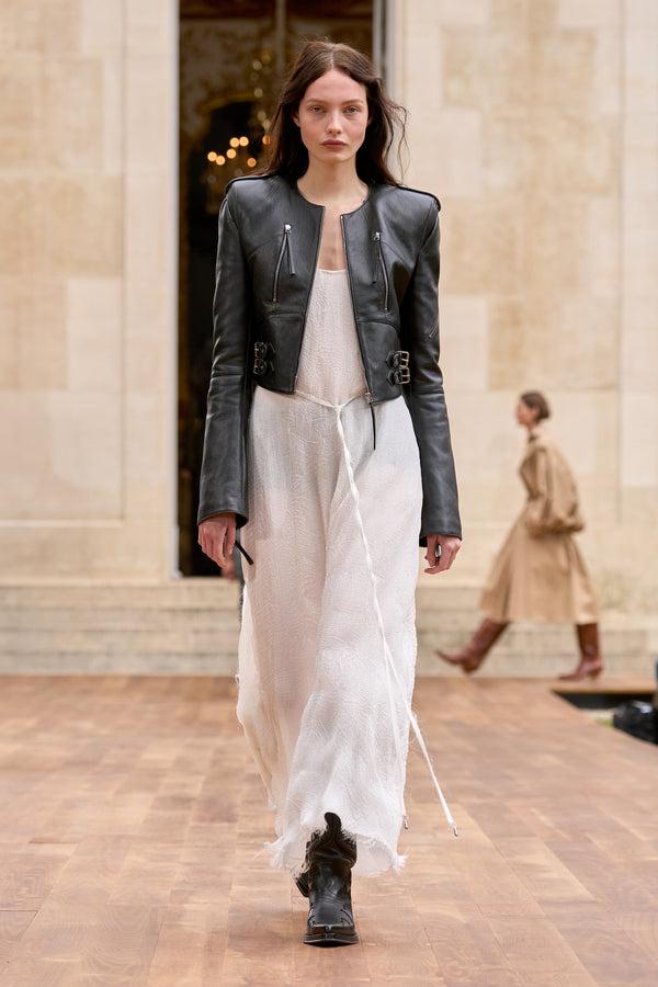 Gabriela Hearst Phanes Moto Jacket In Black Leather