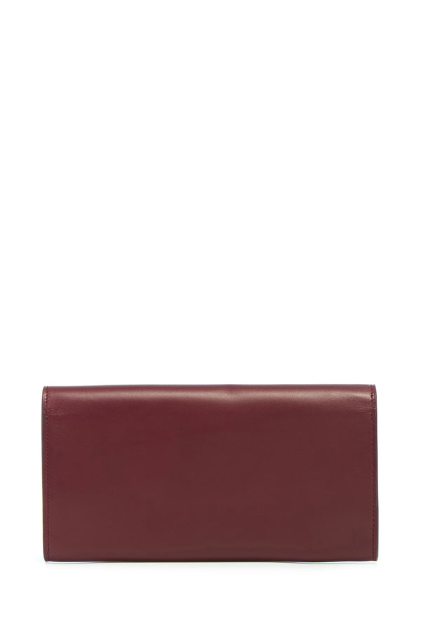 Gabriela Hearst Phone Wallet In Bordeaux & Pink Leather