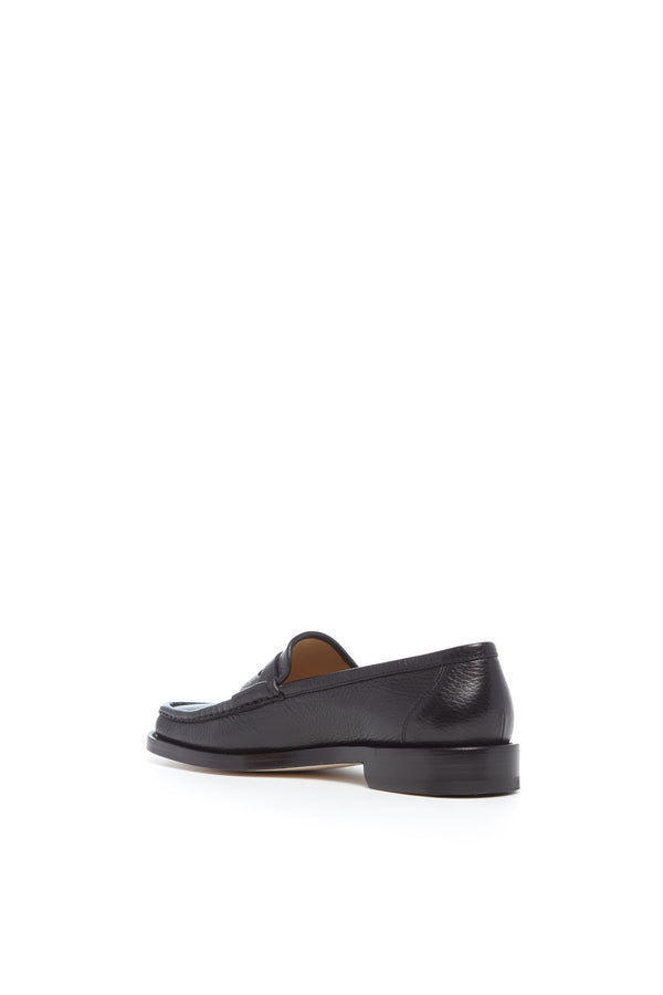 Gabriela Hearst Pierre Loafer In Black Textured Leather
