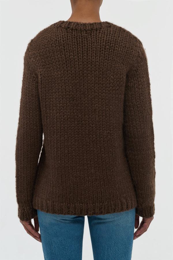 Gabriela Hearst Poros Knit Sweater In Chocolate Cashmere