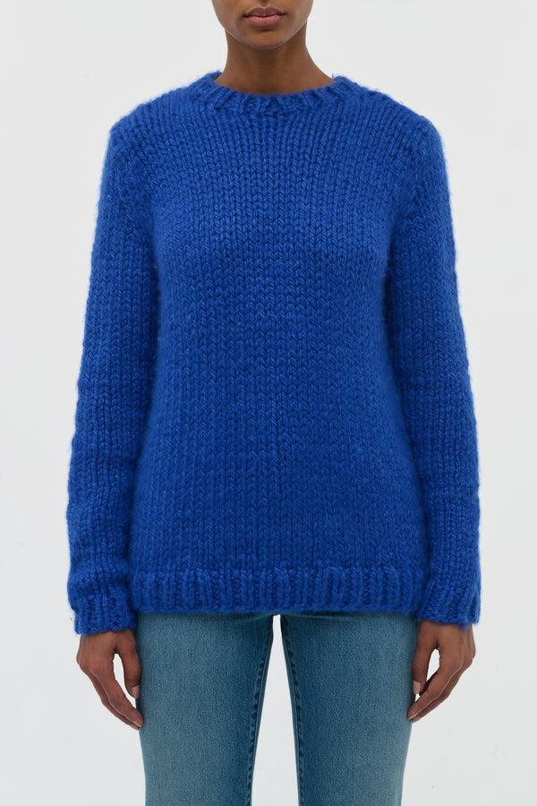 Gabriela Hearst Poros Knit Sweater In Cobalt Cashmere