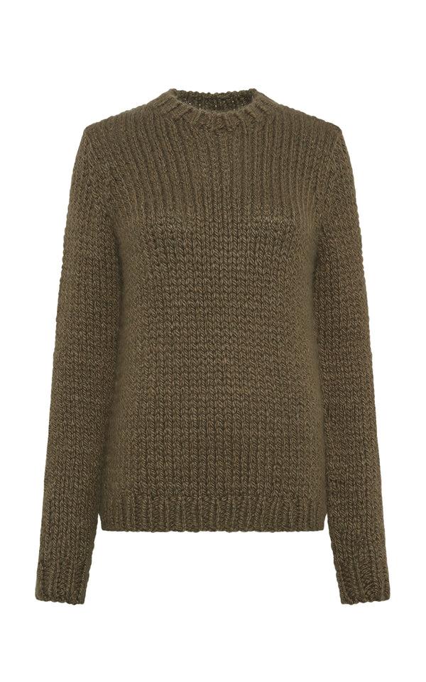 gabriela hearst Poros Knit Sweater in Olive Cashmere