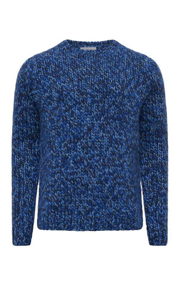 gabriela hearst Poros Knit Sweater in Sky Cobalt & Dark Navy Cashmere
