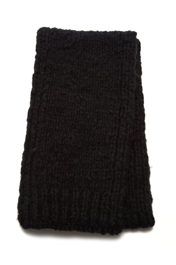 gabriela hearst Pyke Knit Scarf in Black Welfat Cashmere