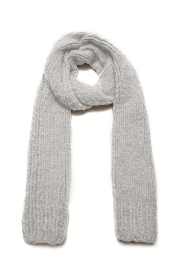 Gabriela Hearst Pyke Knit Scarf In Heather Grey Welfat Cashmere