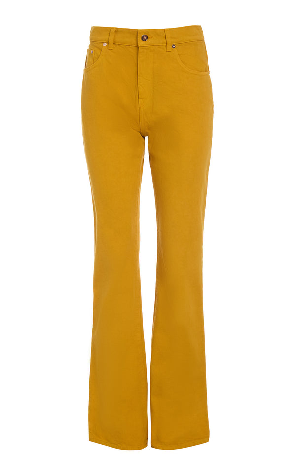 gabriela hearst Rey Straight-leg Jean in Golden Birch Recycled Cotton Denim