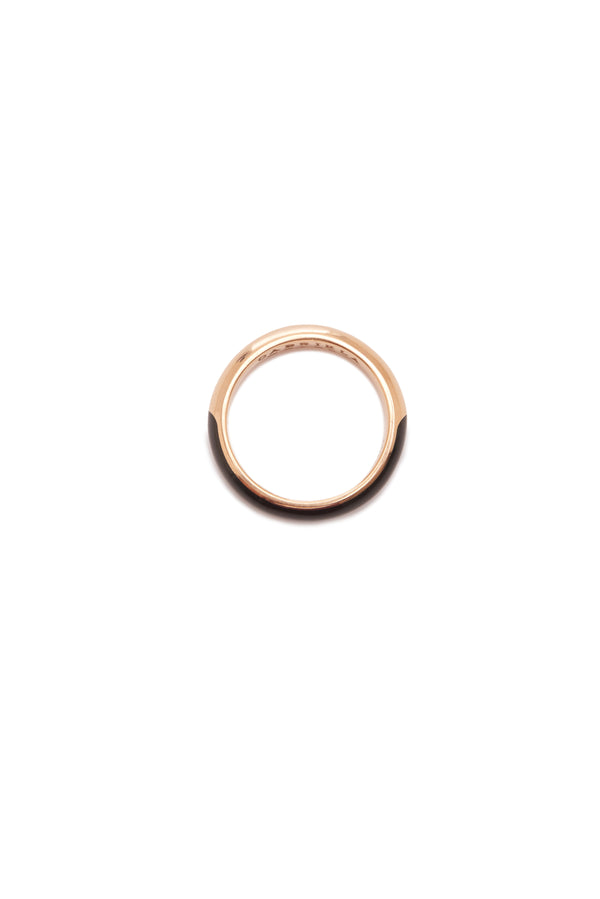 Gabriela Hearst Ring In 18K Rose Gold & Vitreous Black Enamel