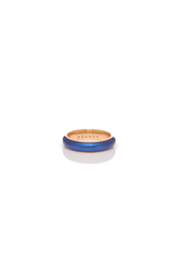 gabriela hearst Ring in 18K Rose Gold & Vitreous Blue Enamel